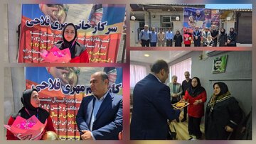 مراسم  تجلیل از بانوی والیبالیست لنگرودی با حضور فرماندار برگزار شد