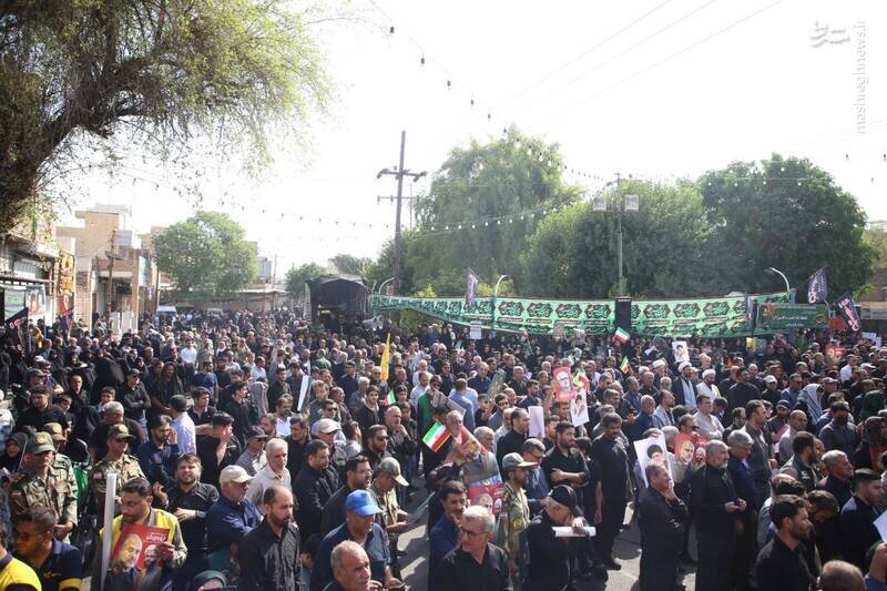 وداع باشکوه دزفول با سردار رشید؛ پیکر فرزند مقاومت در آغوش خاک وطن آرام گرفت