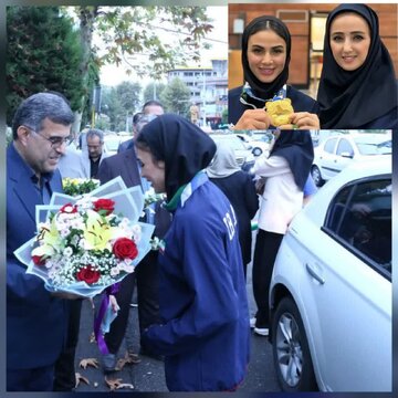 استقبال از سارا بهمن یار قهرمان مسابقات کارته جهانی در آستانه اشرفیه