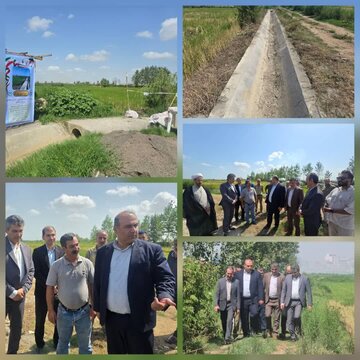 بهره‌برداری از طرح شبکه‌های آبیاری فرعی و زهکش  کشاورزی کیاکلایه همزمان با سومین روز از هفته دولت