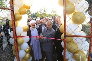 زمین چمن مصنوعی اردوگاه دانش‌آموزی یانس آباد در آبیک افتتاح شد