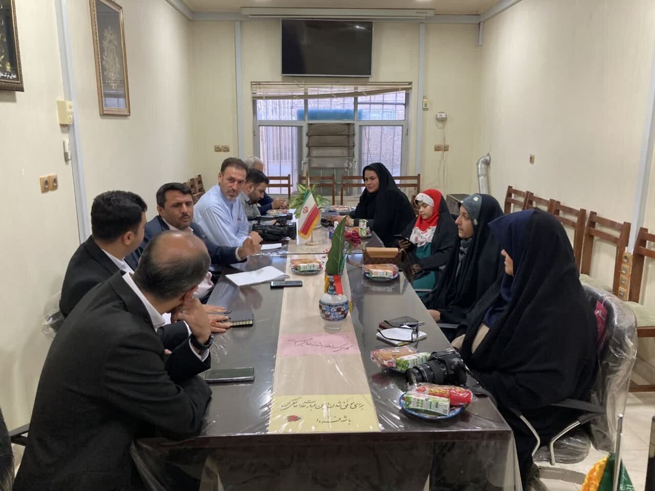 نشست خبری بنی فاطمی سرپرست بخشداری بفروئیه با خبرنگاران