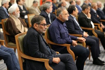 حضور شمخانی در دیدار رهبرانقلاب با هیات دولت چهاردهم و مسئولان + عکس