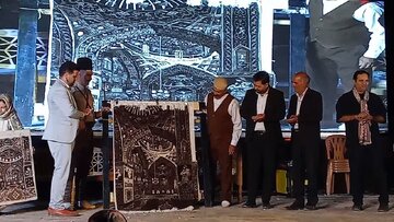 رونمایی از نخستین قالی خودرنگ سه‌بعدی کشور در مهدیشهر