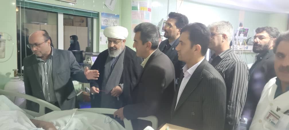 عیادت فرماندار و امام جمعه شهرستان لالی از مصدومان حادثه چری؛ قدردانی از تلاش‌های بی‌وقفه کادر درمان