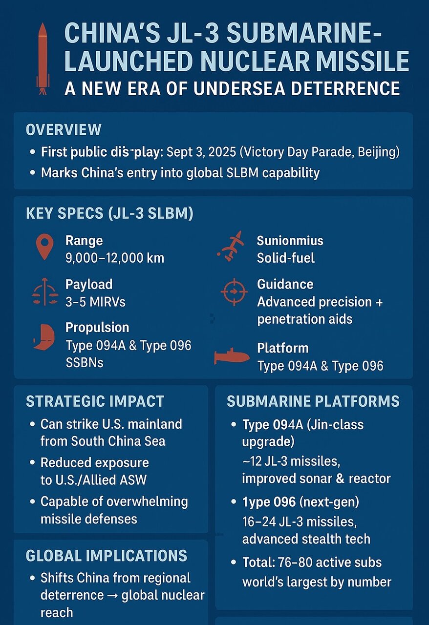 موشک اتمی جدید چین که از زیردریایی پرتاب میشود