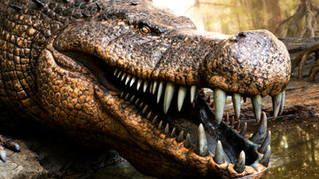 کروکودیل ۱۰ متری با دندانهایی به بزرگی موز / عکس