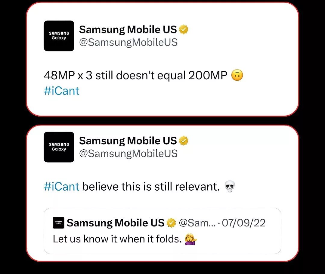 کنایههای تند و تیز سامسونگ به اپل همزمان با معرفی آیفون ۱۷ / عکس