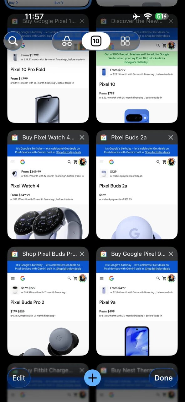 «گوگل کروم» در آیفون شیشهای شد