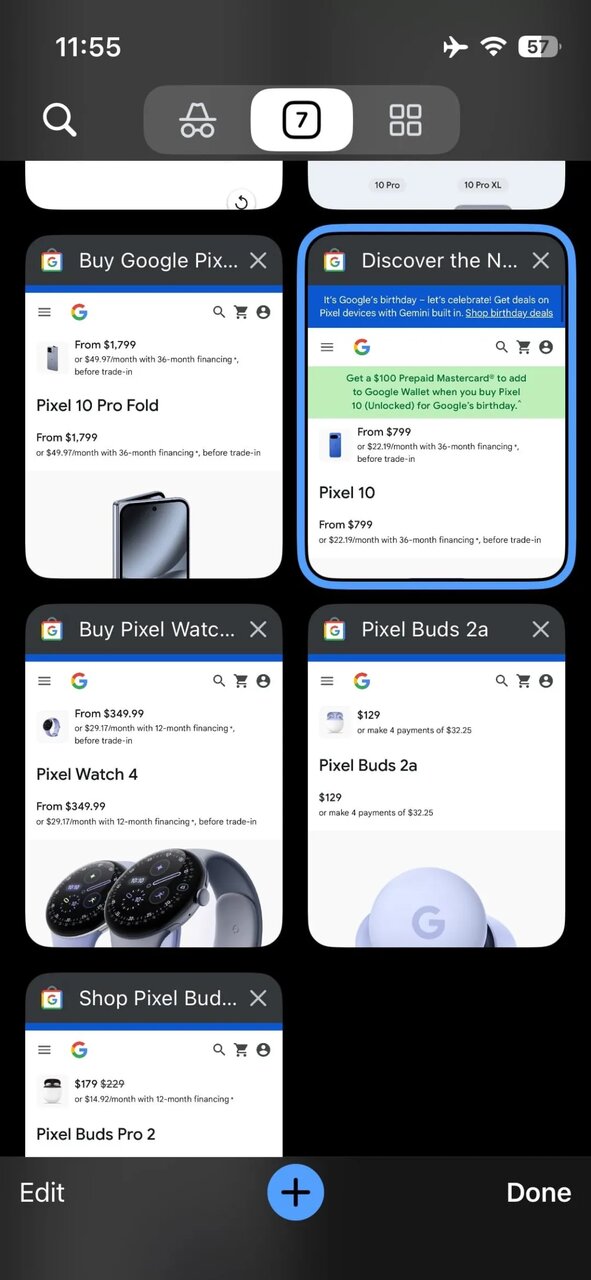 «گوگل کروم» در آیفون شیشهای شد