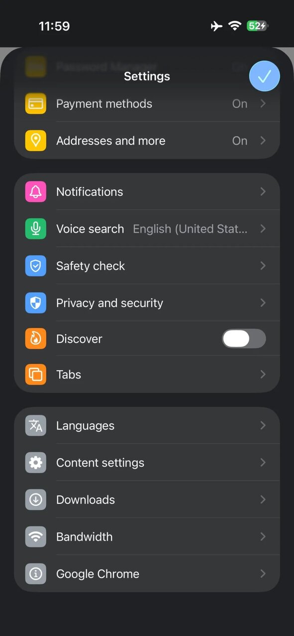 «گوگل کروم» در آیفون شیشهای شد