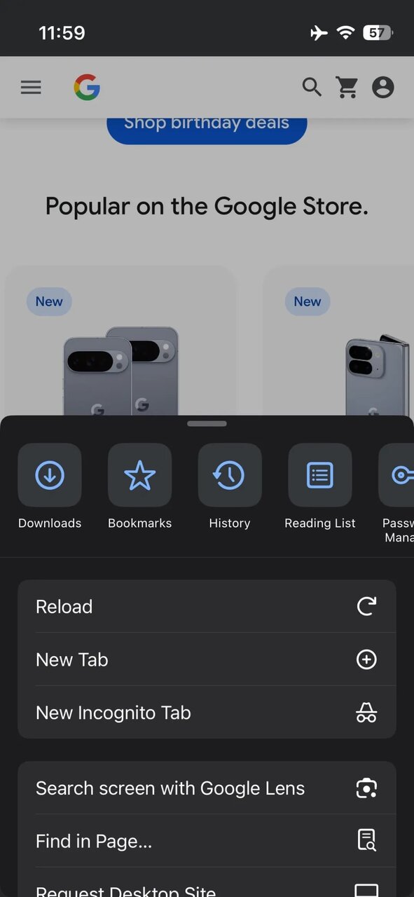 «گوگل کروم» در آیفون شیشهای شد