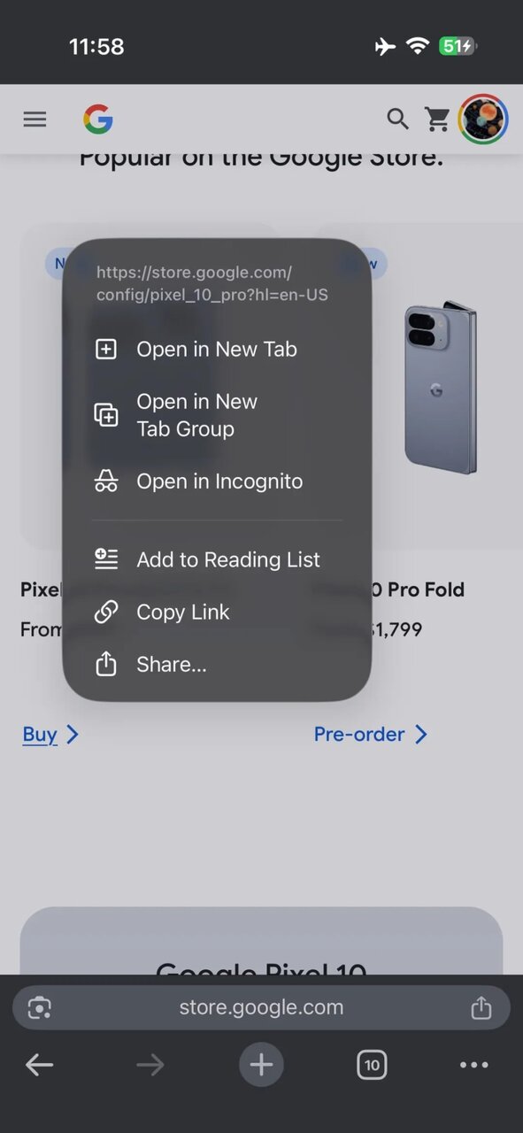«گوگل کروم» در آیفون شیشهای شد