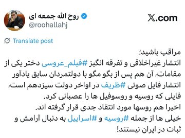 تشبیه ماجرای فیلم عروسی دختر شمخانی به فایل صوتی ظریف/ مدیر پیشین وزارت کشور توضیح می دهد