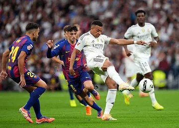 عکس| لحظهای که سوپرگل امباپه در الکلاسیکو سوخت