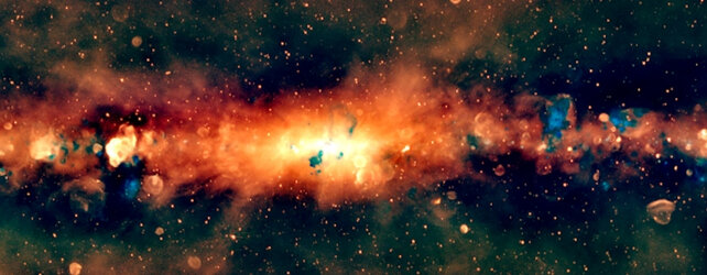 کهکشان راه شیری رنگ عوض کرد / نقشه جدید از کهکشان ما، در نوری که چشم انسان نمی‌بیند!