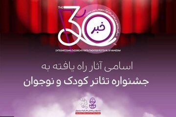 آثار راه‌یافته به جشنواره تئاتر کودک و نوجوان