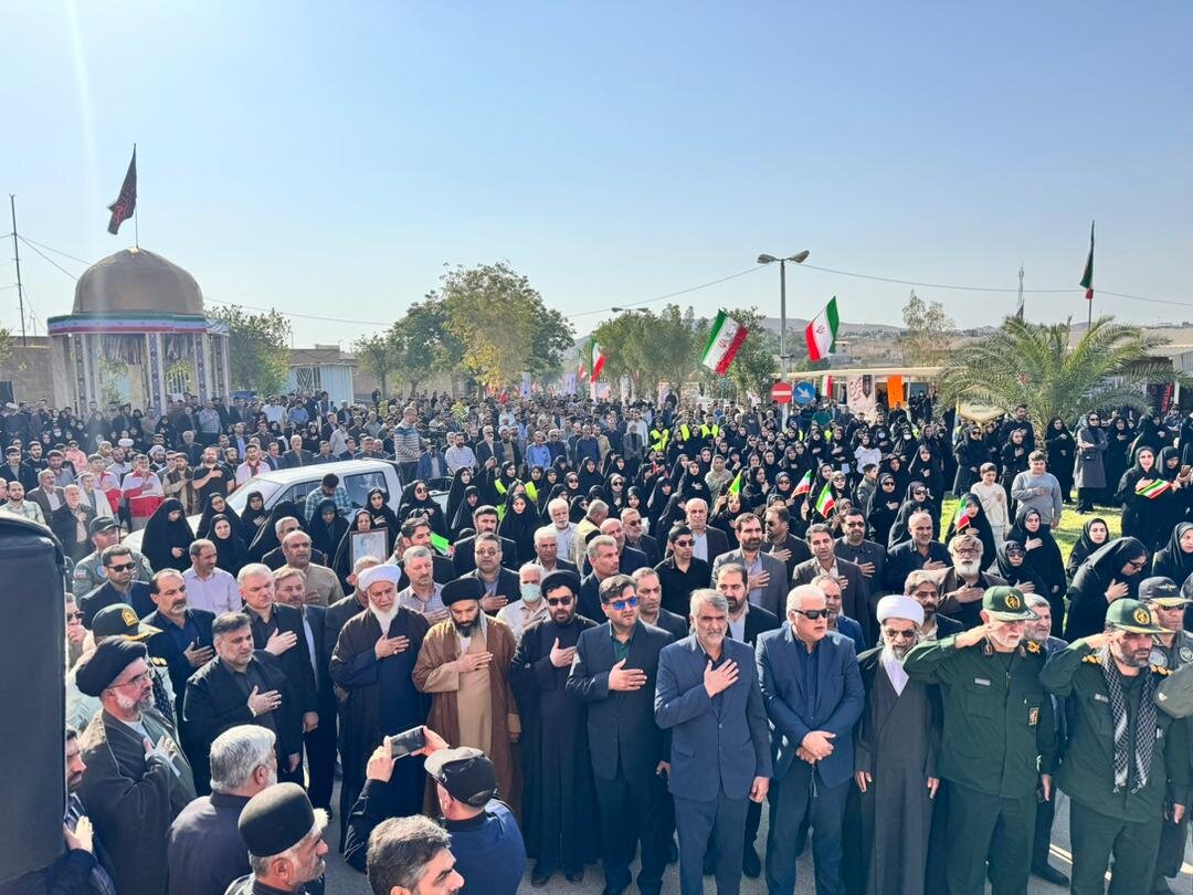 تصاویر | شکوه مسجدسلیمان در بدرقه شهید گمنام