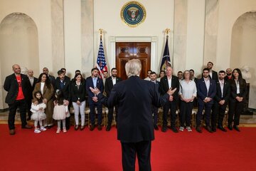 دیدار ترامپ با گروگان‌های پیشین اسرائیلی در کاخ سفید