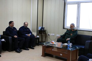 دیدار مدیرعامل شرکت فولاد خوزستان و هیات همراه با فرمانده سپاه حضرت ولی‌عصر (عج)