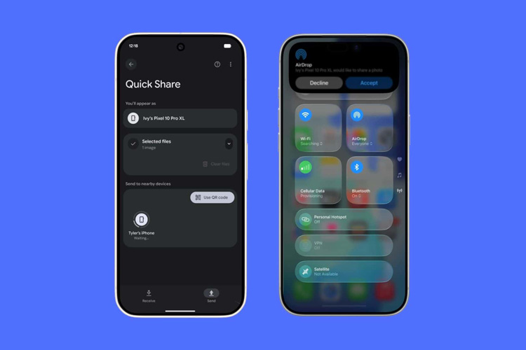 قابلیت Quick Share اندروید با AirDrop آیفون سازگار شد