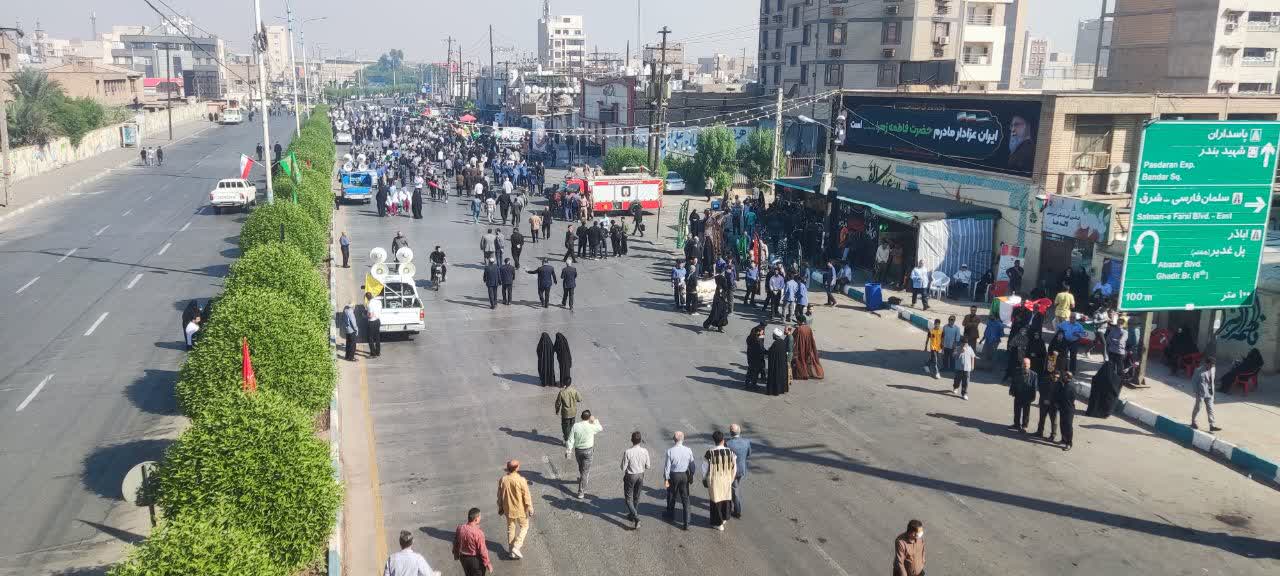 همگامی مردم و مسئولان خوزستان در یوم‌الله ۱۳ آبان؛ تجدید میثاق با آرمان‌های انقلاب