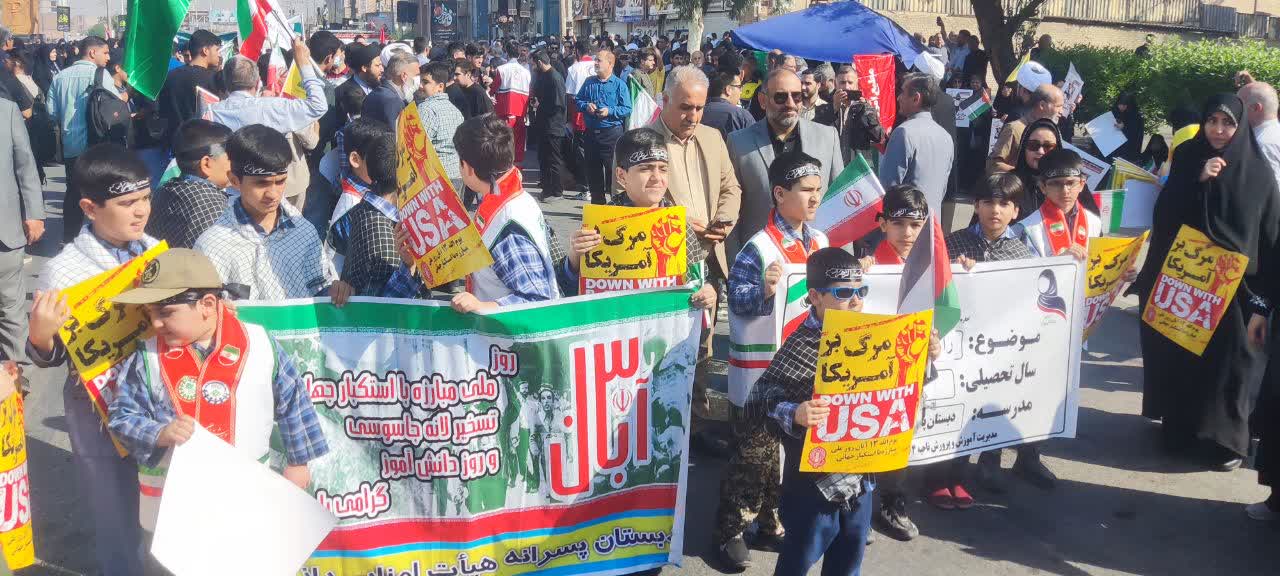 همگامی مردم و مسئولان خوزستان در یوم‌الله ۱۳ آبان؛ تجدید میثاق با آرمان‌های انقلاب