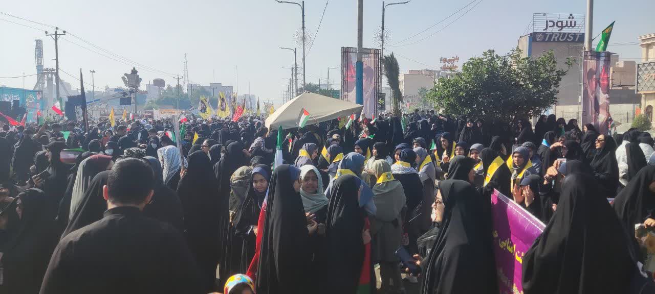 همگامی مردم و مسئولان خوزستان در یوم‌الله ۱۳ آبان؛ تجدید میثاق با آرمان‌های انقلاب