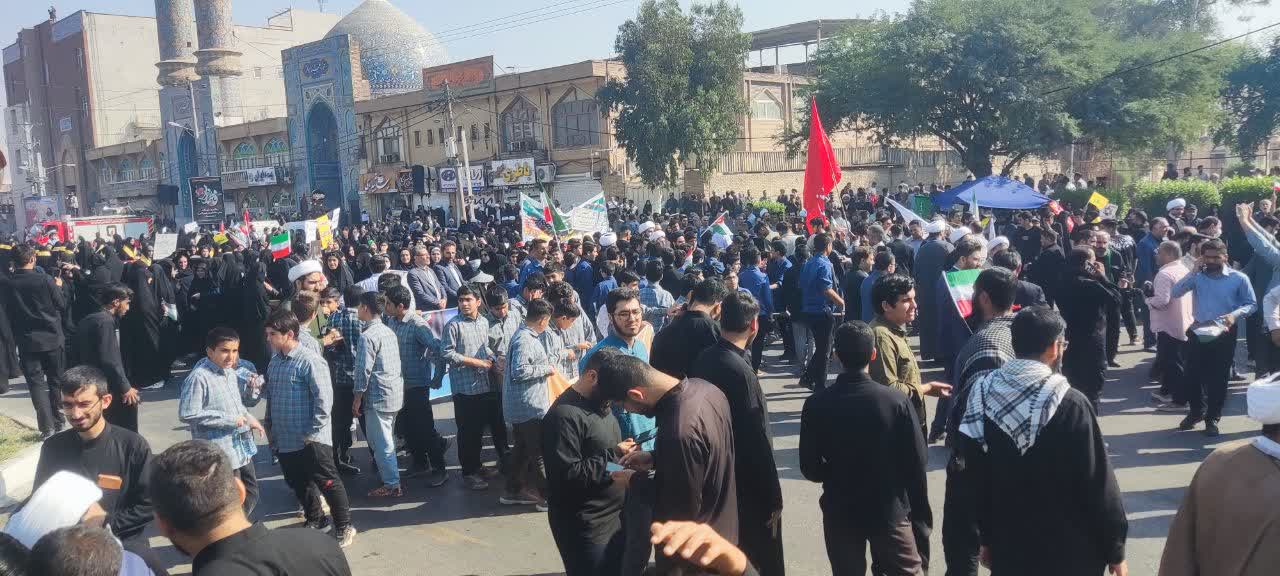 همگامی مردم و مسئولان خوزستان در یوم‌الله ۱۳ آبان؛ تجدید میثاق با آرمان‌های انقلاب