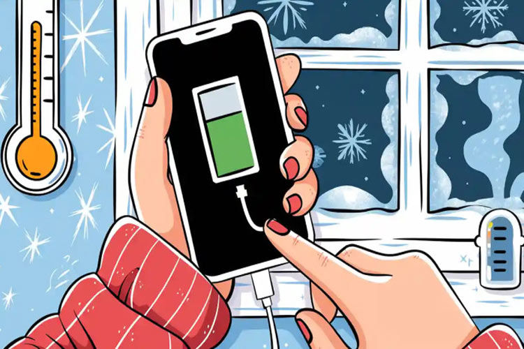 چرا باتری گوشی در زمستان سریعتر خالی میشود؟