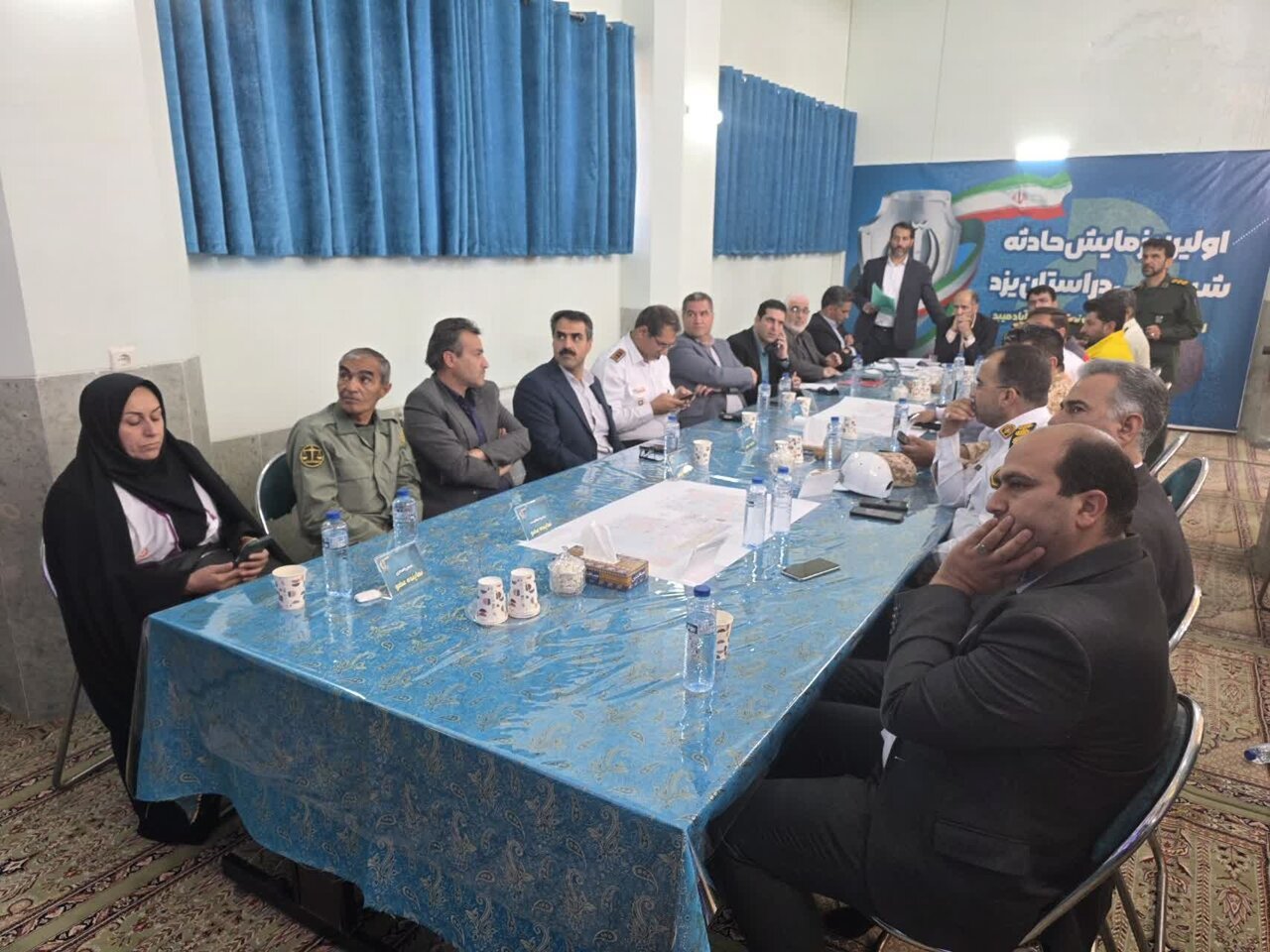 برگزاری رزمایش مقابله با حادثه شیمیایی در میبد برگزاری رزمایش مقابله با حادثه شیمیایی در میبد