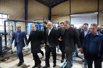 تصفیهخانه آریان فولاد بوئینزهرا با حضور وزیر کار افتتاح شد