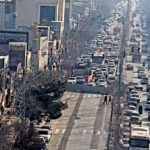 فرونشست زمین یک مسیر پر تردد شهری را مسدود کرد