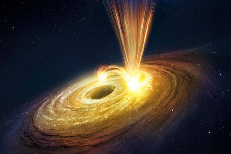 مشاهده بادهای فوقسریع سیاهچالههای غولپیکر که با سرعت نزدیک به نور حرکت میکنند