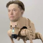 نمایش هنری عجیب: سگهای رباتیک با سر ایلان ماسک و مارک زاکربرگ! /عکس