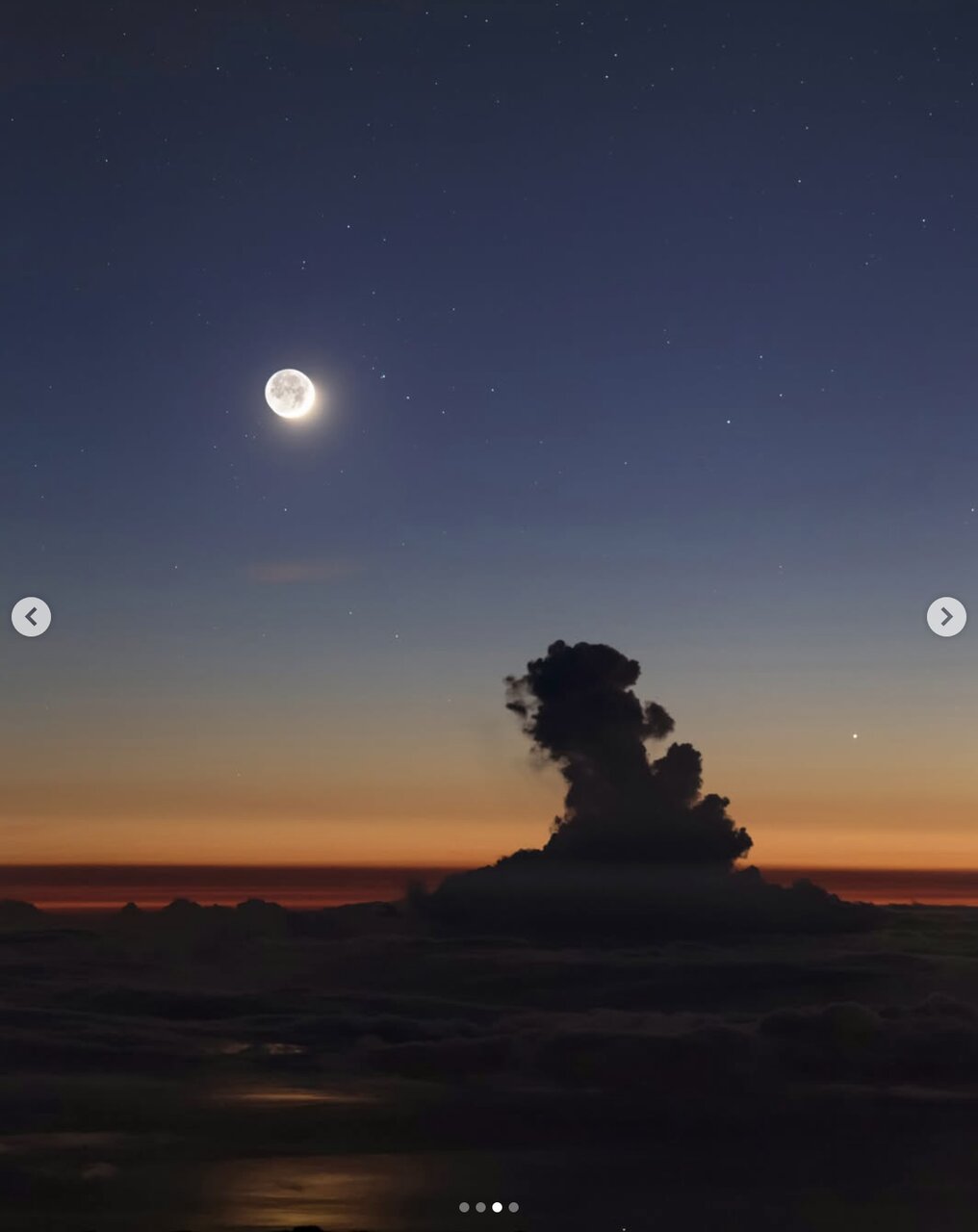 هیولای ابری در تعقیب ماه /ثبت شاهکار جدید بابک تفرشی در آسمان هاوایی