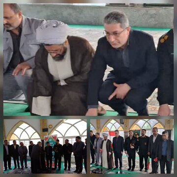 گلباران گلزار شهدای صومعهسرا همزمان با آغاز دهه فجر