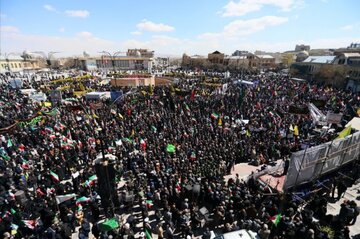 مراسم چهلمین روز شهادت قائد شهید حضرت آیتالله امام خامنهای در همدان