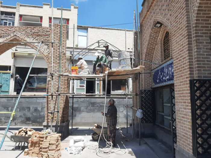 آغاز عملیات تکمیل رواقهای بنای تاریخی جهانی شیخصفیالدین اردبیلی